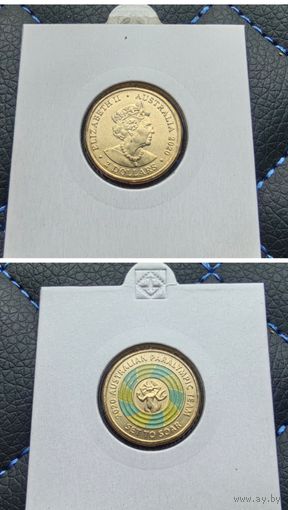 Распродажа!!! Австралия 2 доллара (XVI летние Паралимпийские игры, Токио 2020 - Долг) 2020 г. UNC