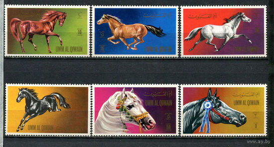 Умм-эль-Кайвайн - 1972 - Лошади - [Mi. 496-501] - полная серия - 6 марок. MNH.  (Лот 91HN)-T2P31