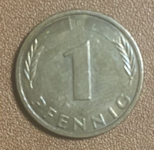 Монета 1 пфенниг ФРГ, 1994 год. С рубля без МЦ.