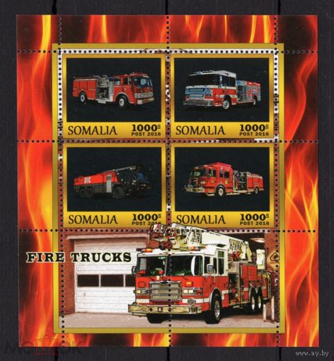 Серия блоков АВТОМОБИЛИ ТЕХНИКА  MNH