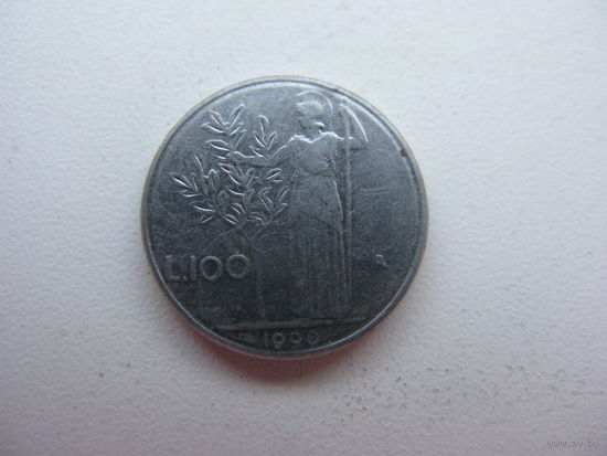 Италия 100 лир 1990 г.