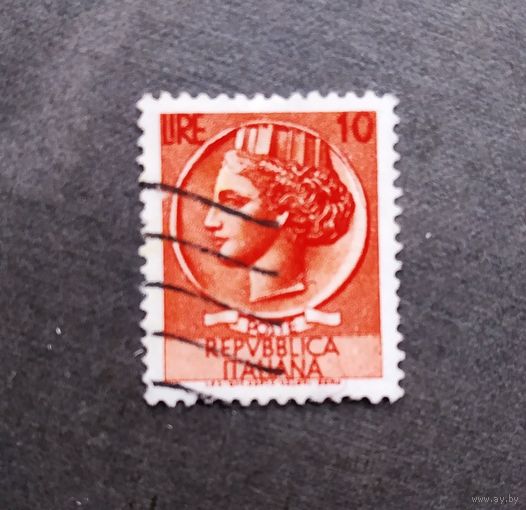 Марка Италия 1955 год Стандартный выпуск