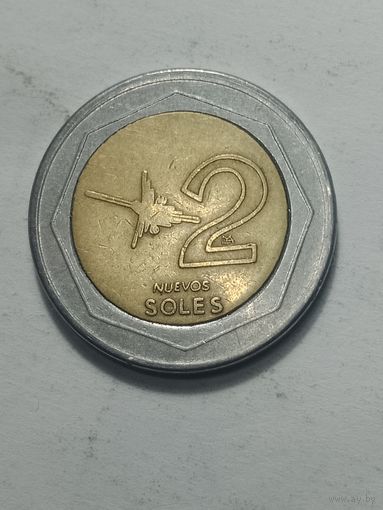 Перу  2 новый соль 2005 года .