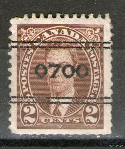 Канада. Михель- 198. Надпечатка. Гашеная.