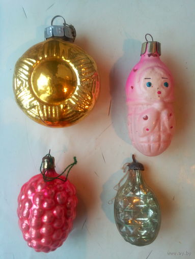 4 Елочных игрушки СССР