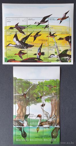 Фауна. Птицы Утки 2МЛ Мальдивы 1995 MNH** Mi 2292-2309 23e кат