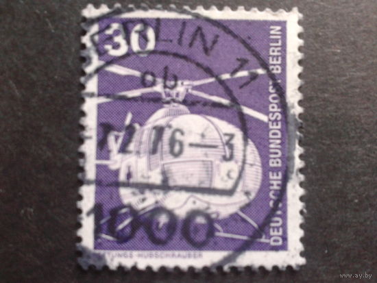 Берлин 1975 вертолет, стандарт Михель-0,3 евро гаш.
