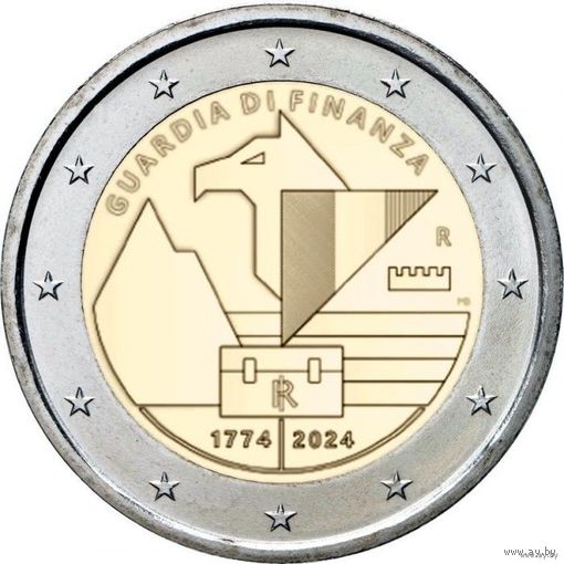 Италия 2 евро 2024 года, UNC. "250 лет финансовой гвардии". Предложите свою цену или обмен!