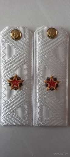 Погоны государственного советника таможенной службы РБ 3 ранга белые накладные