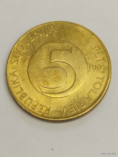 Словения 5 толар 1993