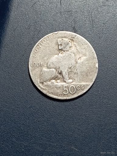 Бельгия 50 сантим 1901 года . Распродажа с рубля !