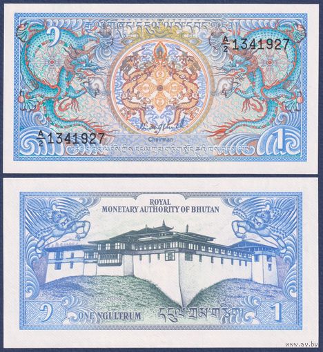 Бутан, 1 нгултрум 1986, P-12a, UNC