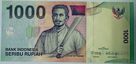 РАСПРОДАЖА!!! - ИНДОНЕЗИЯ 1000 рупий 2013 год