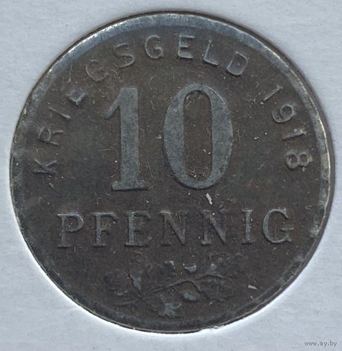 Германия 10 пфеннигов 1918 г. Бохум. Северный Рейн - Вестфалия. Нотгельд. В холдере