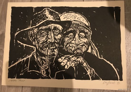Линогравюра Немецкого автора1975г