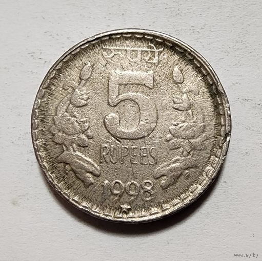 Индия 5 рупий, 1998