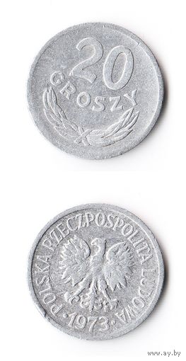 20 грошей Польша 1973 года