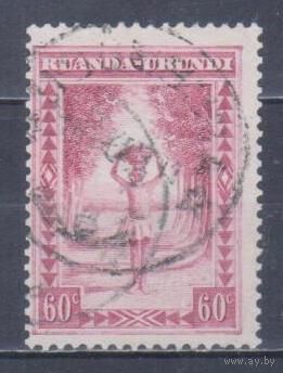 [2365] Бельгийская колония.Руанда-Урунди 1931. Культура и быт.60с. Гашеная марка.