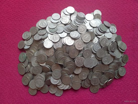 Лот монет 10 копеек СССР. 1961 - 1991 гг. 1.4 кг.
