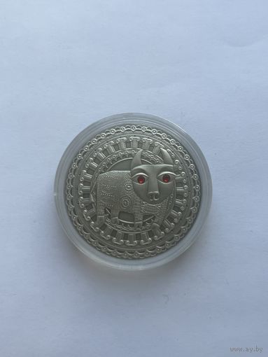 Цялец. 2009 (Taurus. 2009) , Телец . 2009 . Серебро , 20 рублей . Знаки Зодиака . Гороскоп. Гараскоп .