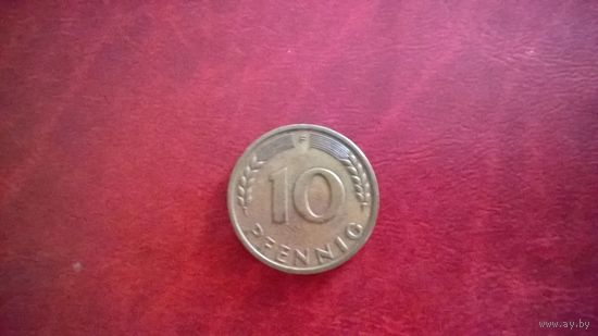 10 пфеннигов 1950 год F ФРГ