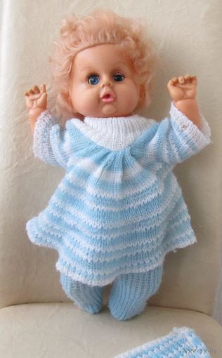 Все лоты с рубля.Винтажная кукла ,Германия?,h-35 см,клеймо.