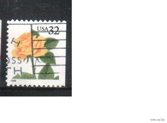 США-1996 (Мих.2795 BD) , гаш. , Стандарт, Цветы, Роза(одиночка),