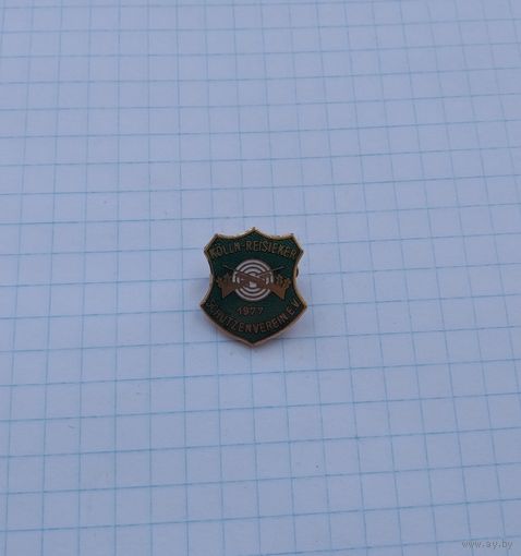 Германия. Знак "Соревнования по стрельбе из винтовки, 1977"
