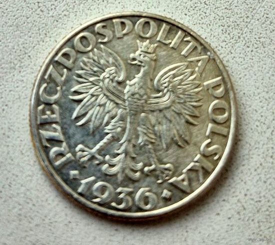 2 злотых 1936, Польша.(1)