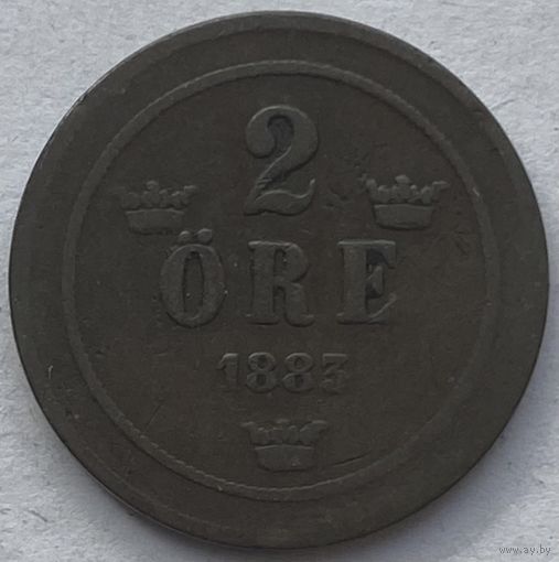 Швеция 2 эре 1883 г.