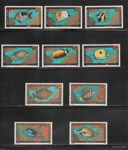 Уоллис и Футуна-1992-1993(Мих.617-650) , ** ,  Морская фауна,Рыбы (полная серия)