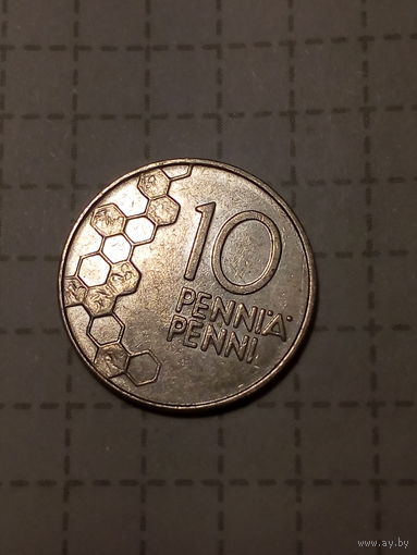 10 пенни Финляндия 1990 год