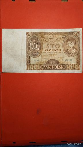 100 злотых 1932. Польша. С рубля. (04) Очень Хорошие.