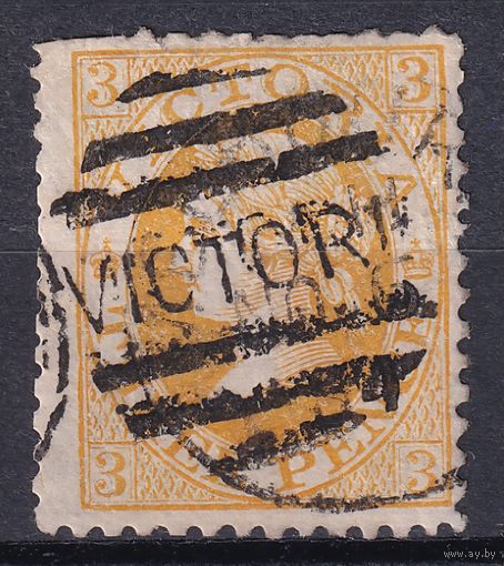 92.Aust. Великобритания. Австралийские штаты. Виктория. Стандарт. 1881 г. 3p. Mi.#57c.