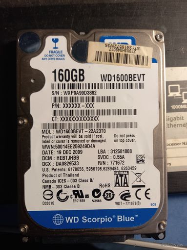 Жёсткий диск  Western Digital 160 гб