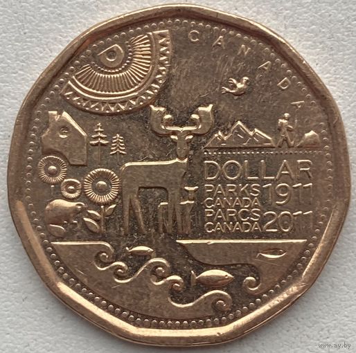 Канада 1 доллар 2011 г. 100 лет организации Парки Канады