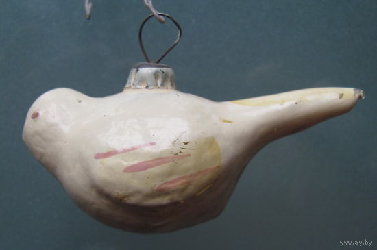 Ёлочная игрушка МАЛЕНЬКАЯ ПТИЧКА СССР.