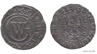 Провинция Королевская Пруссия. 1 солид 1627. Курфюрст Георг Вильгельм Гогенцоллерн