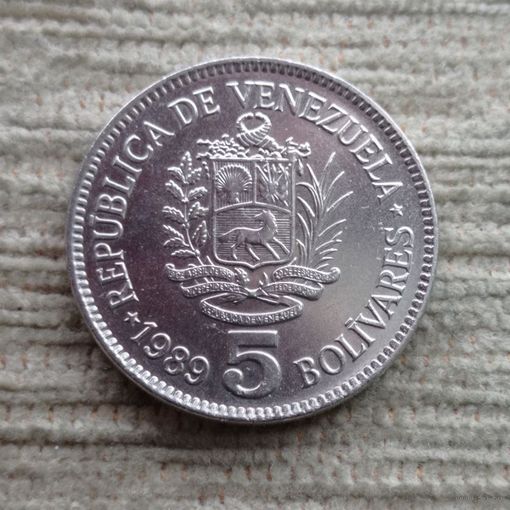 Werty71 Венесуэла 5 боливаров 1989