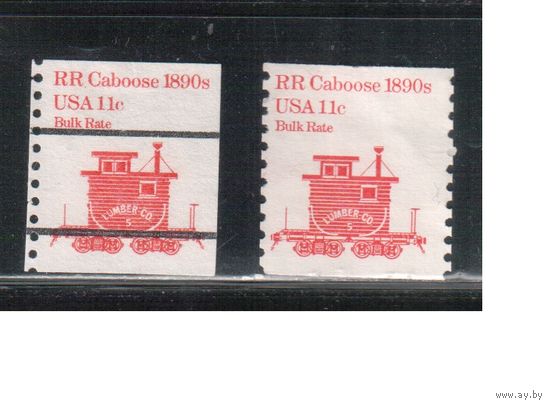 США-1984, (Мих.1679 х+у) , гаш. , Стандарт, Транспорт (одиночка), 2 типа бумаги