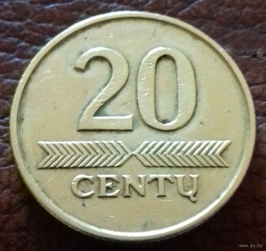 Литва 20 центов 1997
