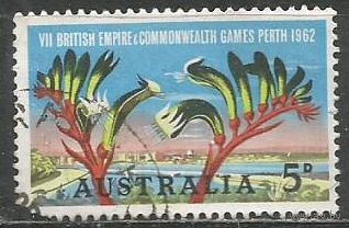 Австралия. Цветы. Кенгуровая лапа. 1962г. Mi#321.