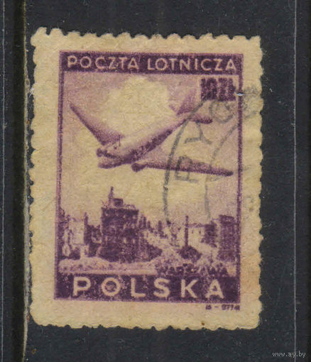 Польша 2-я Респ 1946 Дуглас DC 3 Дакота над Варшавой #429