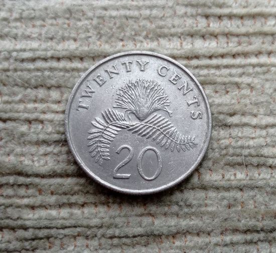 Werty71 Сингапур 20 центов 1988 орхидея Ванда Мисс Хоаким