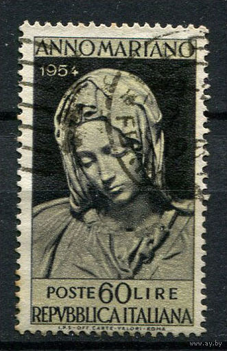 Италия - 1954 - Пьета Микеланджело 60L - [Mi.925] - 1 марка. Гашеная.  (Лот 58X)