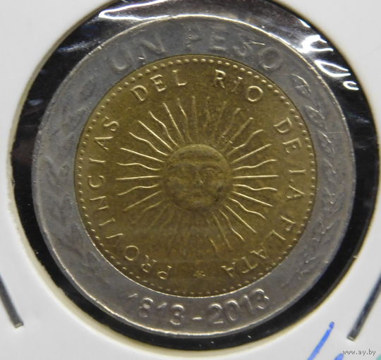 Аргентина 1 песо 2013г 200 лет первой национальной монете