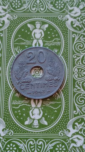 Франция 20 сантимов 1943