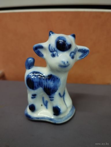 Статуэтка фарфоровая Козлик, Гжель