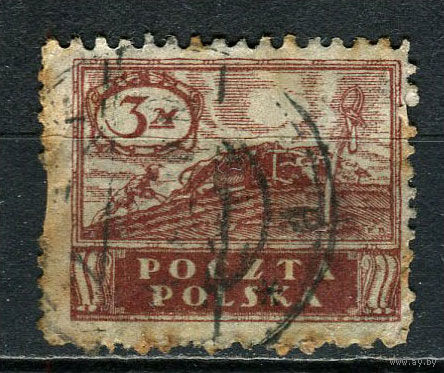 Польша - 1919/1920 - Фермер 3М - [Mi.113] - 1 марка. Гашеная.  (Лот 11JL)-TG2P32