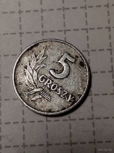 5 грошей Польша 1971 г